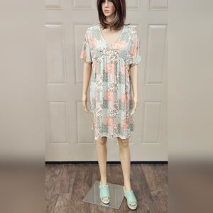 HAPTICS | Size Small | Women's Pastel Patchwork Dress with Pockets